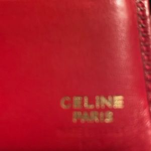 Beautiful authentic red Celine wallet with coin pockets